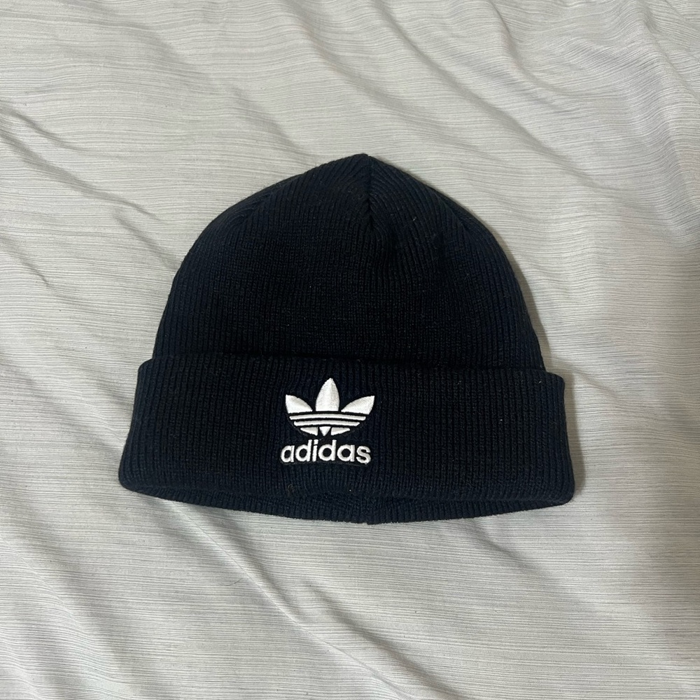 Adidas Black Knit Beanie Hat
